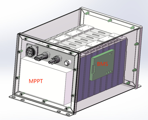 Литийный солнечный батарейный аккумулятор для уличных фонарей 24V 25,6V 50Ah