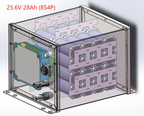 Заказ LiFePO4 Солнечная батарея уличного освещения 24V 25,6V 28Ah светодиодная лампа Литийная батарея