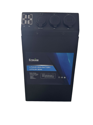 ECOLITE быстрая зарядка LiFePO4 портативный энергохранилище литийный аккумулятор 12,8в 80А