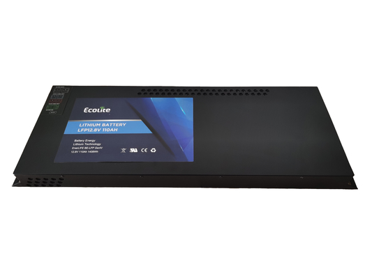 12.8V 110Ah LiFePO4 Slimline батарея 1408Wh литийная батарея интегрированный BMS для резервного питания